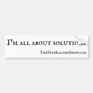 The Pete Kaliner Show "about solutions" sticker