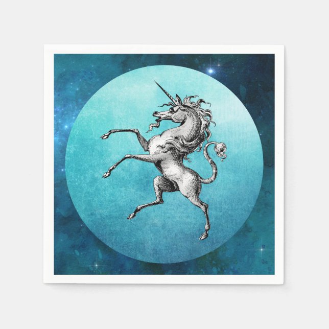 The Pewter Unicorn Napkin (Front)