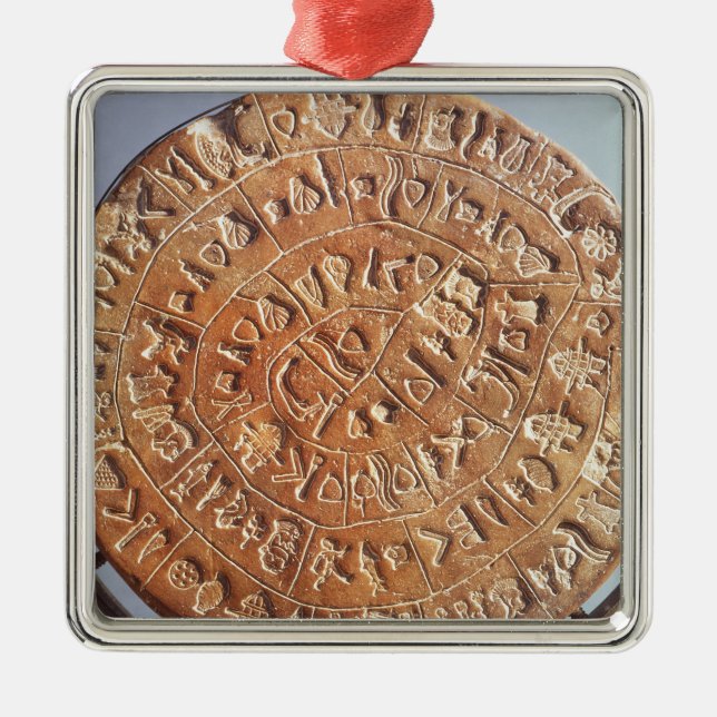 The Phaistos Disc, with unknown significance Metal Tree Decoration (Front)