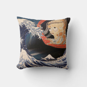 The Phantom at The Great Wave Cushion