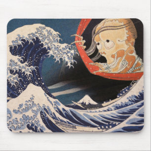The Phantom at The Great Wave Mouse Mat