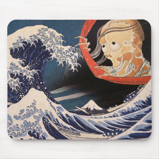 The Phantom at The Great Wave Mouse Mat (Front)