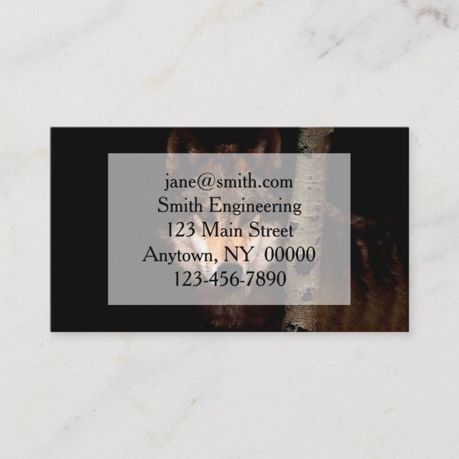 The Phantom Wolf Business Card (Front)
