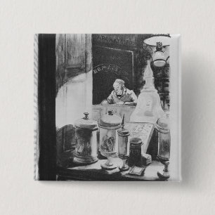 The Pharmacist Homais 15 Cm Square Badge