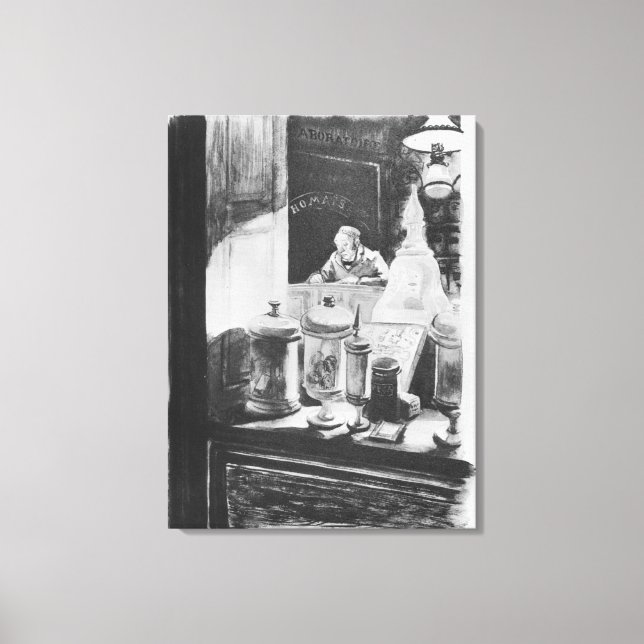 The Pharmacist Homais Canvas Print (Front)