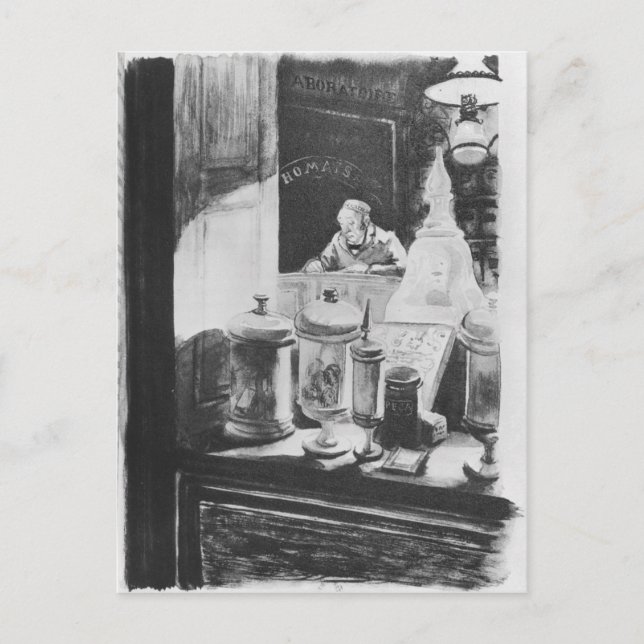 The Pharmacist Homais Postcard (Front)