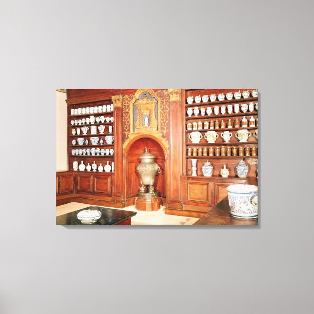 The pharmacy of the Saint-Jean Hospital Canvas Print (Front)