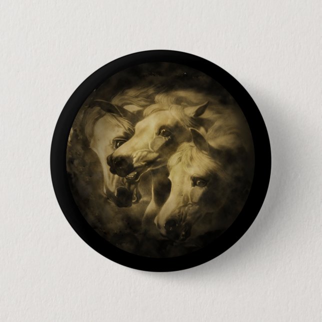 The Pharoah's Horses 6 Cm Round Badge (Front)