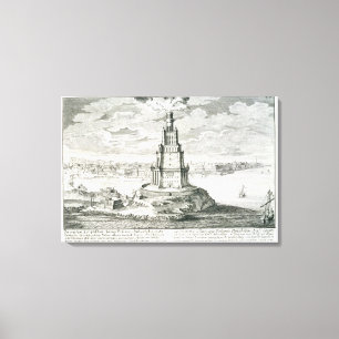 The Pharos of Alexandria, plate 9 from 'Entwurf ei Canvas Print