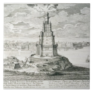 The Pharos of Alexandria, plate 9 from 'Entwurf ei Tile
