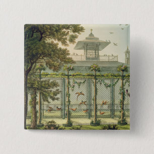 The Pheasantry, engraved by Joseph Constantine Sta 15 Cm Square Badge