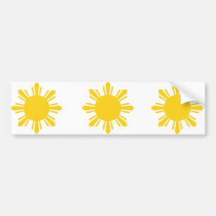 the Philippines cropped sun, Philippines Bumper Sticker