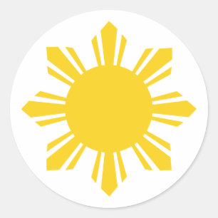 the Philippines   cropped sun, Philippines Classic Round Sticker