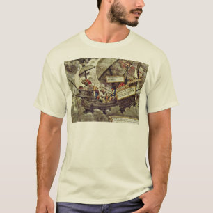 The Philosopher Pyrrho In Stormy Seas By Petrarca- T-Shirt