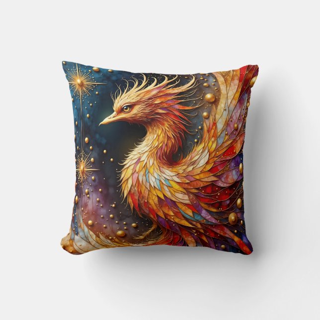 The Phoenix in the Stars Cushion (Front)