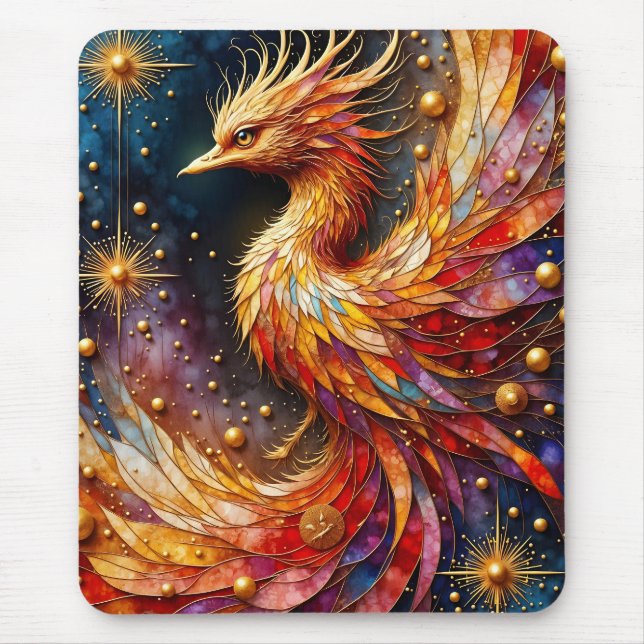 The Phoenix in the Stars Mouse Mat (Front)