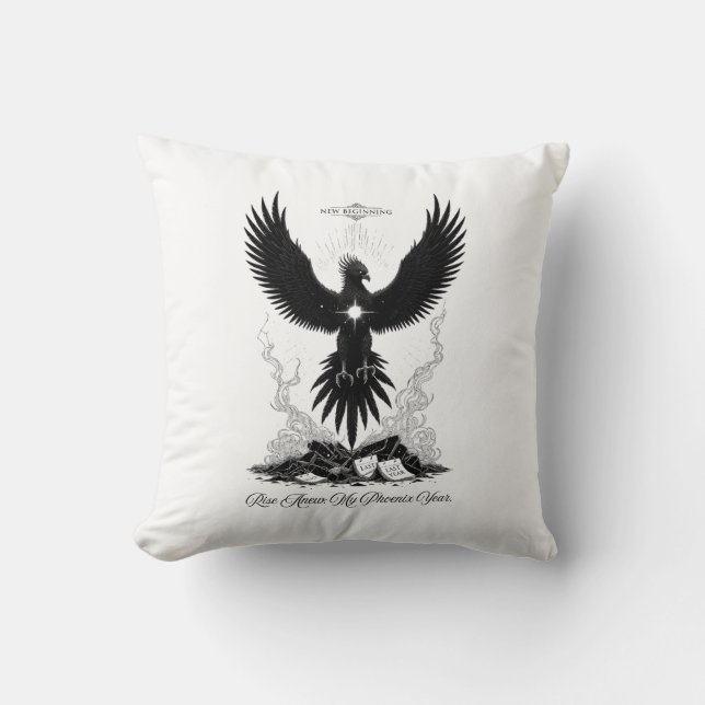 The Phoenix of Renewal T-Shirt Cushion (Front)