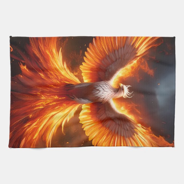 The Phoenix Reborn Tea Towel (Horizontal)