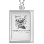 The Phoenix rising from his ashes Silver Plated Necklace (Front Right)