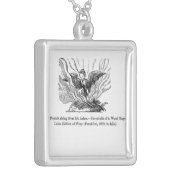 The Phoenix rising from his ashes Silver Plated Necklace (Front Left)