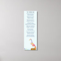 The Phoenix Way Poem on Wrapped Canvas