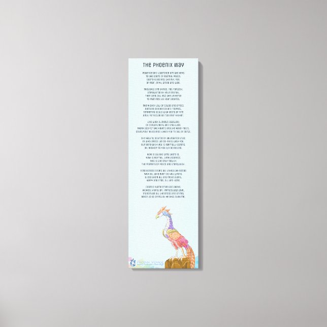 The Phoenix Way Poem on Wrapped Canvas (Front)