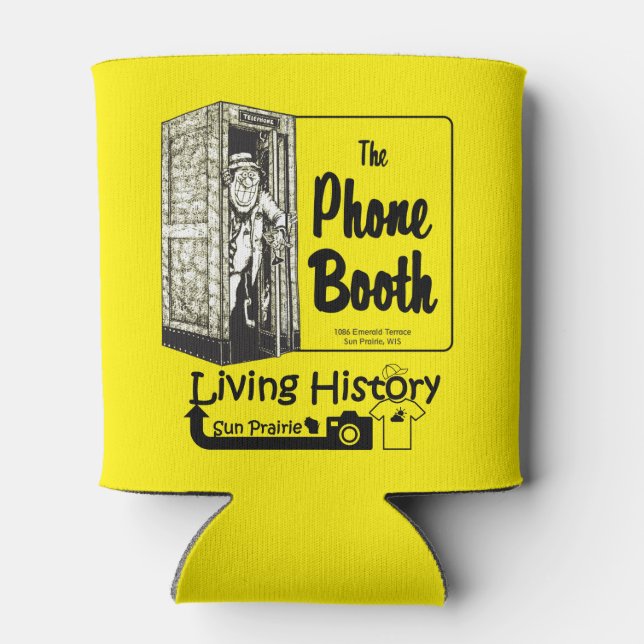 The Phone Booth Bar Coaster Can Cooler (Back)