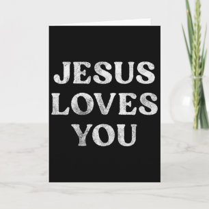 The Phrase Jesus Loves You On A Premium Tri-blend  Card