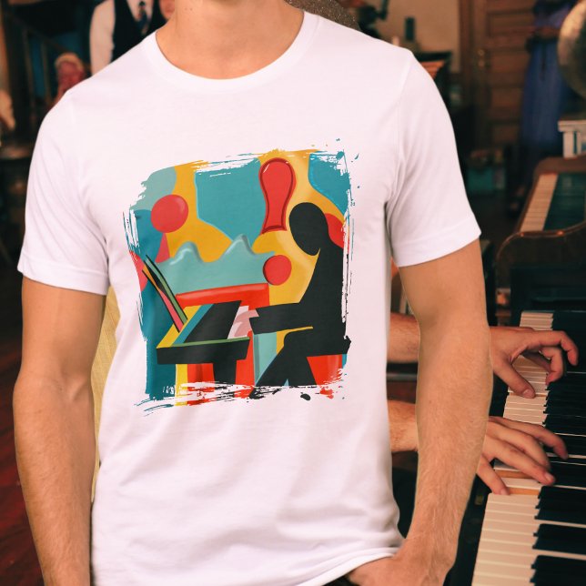 The Pianist - Original Oil Painting  Tri-Blend Shirt (Creator Uploaded)