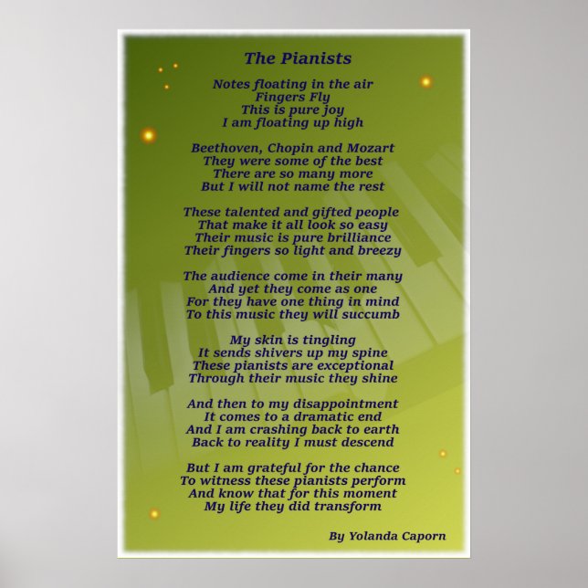 The Pianists Poster (Front)