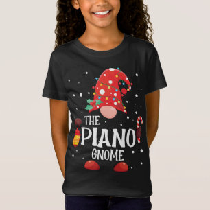 The Piano Gnome Matching Family Christmas Gnome Pa T-Shirt
