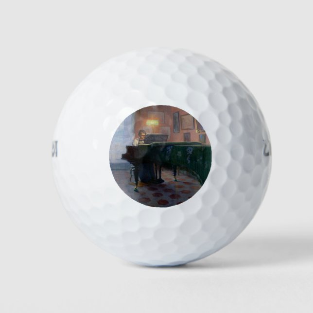 The Piano Player (Pianist) (Female Musician) Golf Balls (Front)