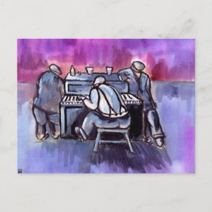 THE PIANO PLAYER POSTCARD