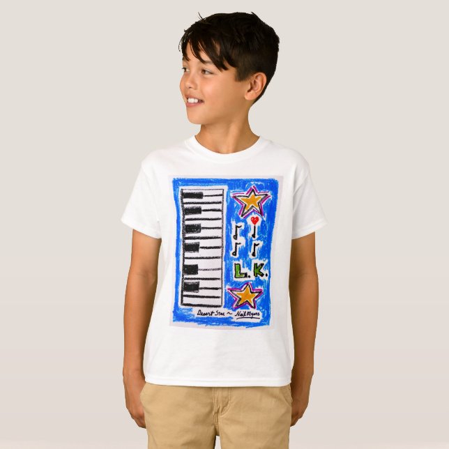 The "Piano Shirt" for boys by Neil Myers T-Shirt (Front Full)