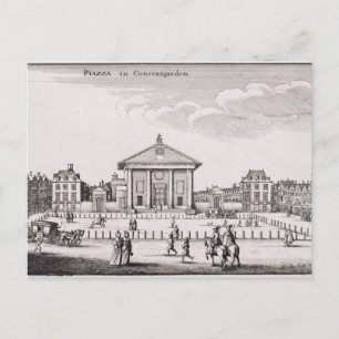 The Piazza in Covent Garden, 1647 (engraving) Postcard