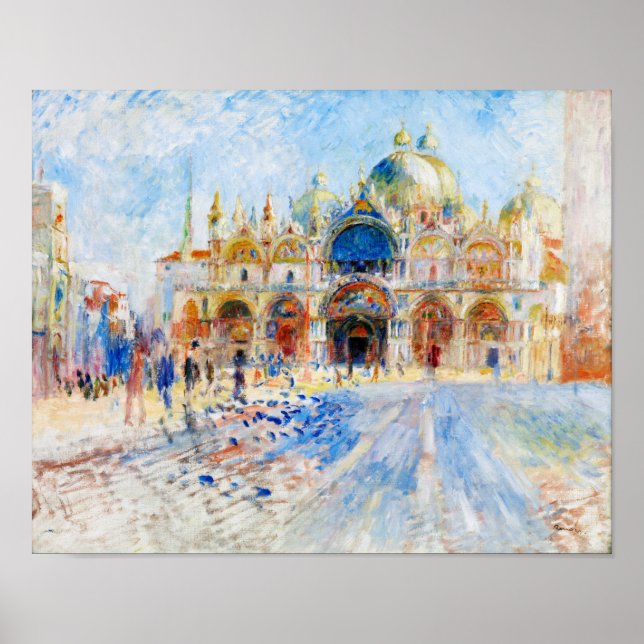 The Piazza San Marco, Renoir Poster (Front)