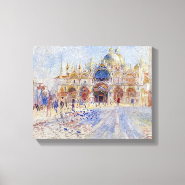 The Piazza San Marco, Venice, 1881 (oil on canvas) Canvas Print (Front)