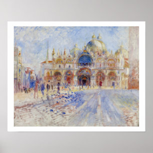 The Piazza San Marco, Venice, 1881 (oil on canvas) Poster