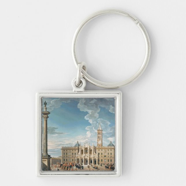 The Piazza Santa Maria Maggiore, 1752 Key Ring (Front)