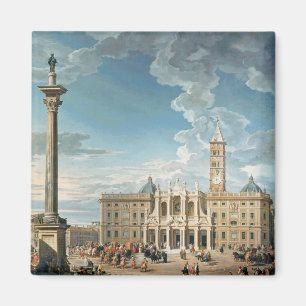 The Piazza Santa Maria Maggiore, 1752 Magnet