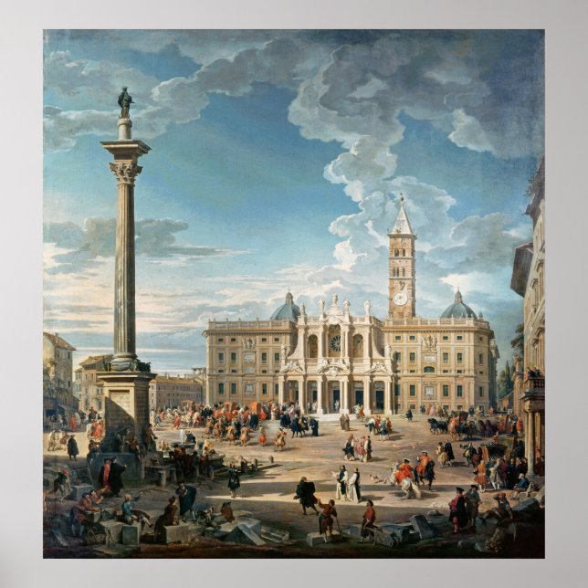 The Piazza Santa Maria Maggiore, 1752 Poster (Front)