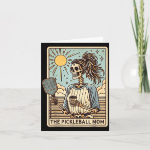 The pickleball mum tarot card halloween skeleton