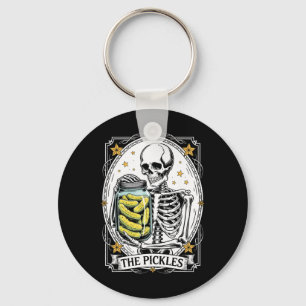 The Pickles Tarot Card Skeleton Canning Season Gar Key Ring
