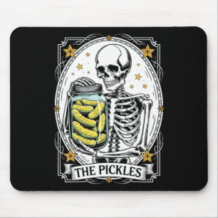 The Pickles Tarot Card Skeleton Canning Season Gar Mouse Mat