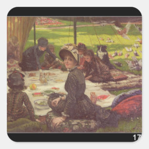 The Picnic , c.1881-2 Square Sticker