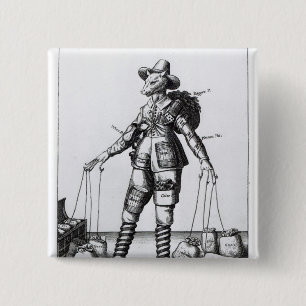 The Picture of Pattenty', c.1641-50 15 Cm Square Badge