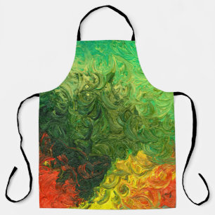 the picture painted in oil. background oil paintin apron
