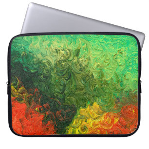 the picture painted in oil. background oil paintin laptop sleeve