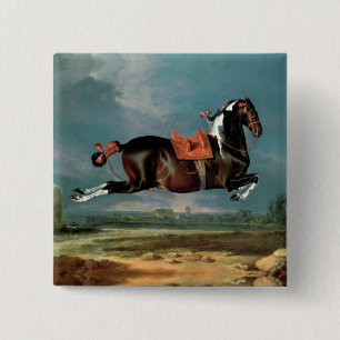 The Piebald Horse "Cehero' Rearing Monogram 15 Cm Square Badge