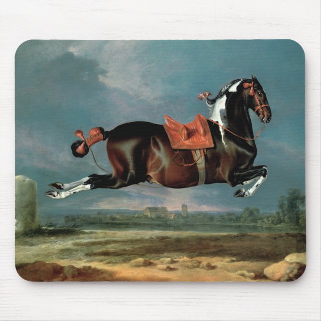The piebald horse 'Cehero' rearing Mouse Mat (Front)